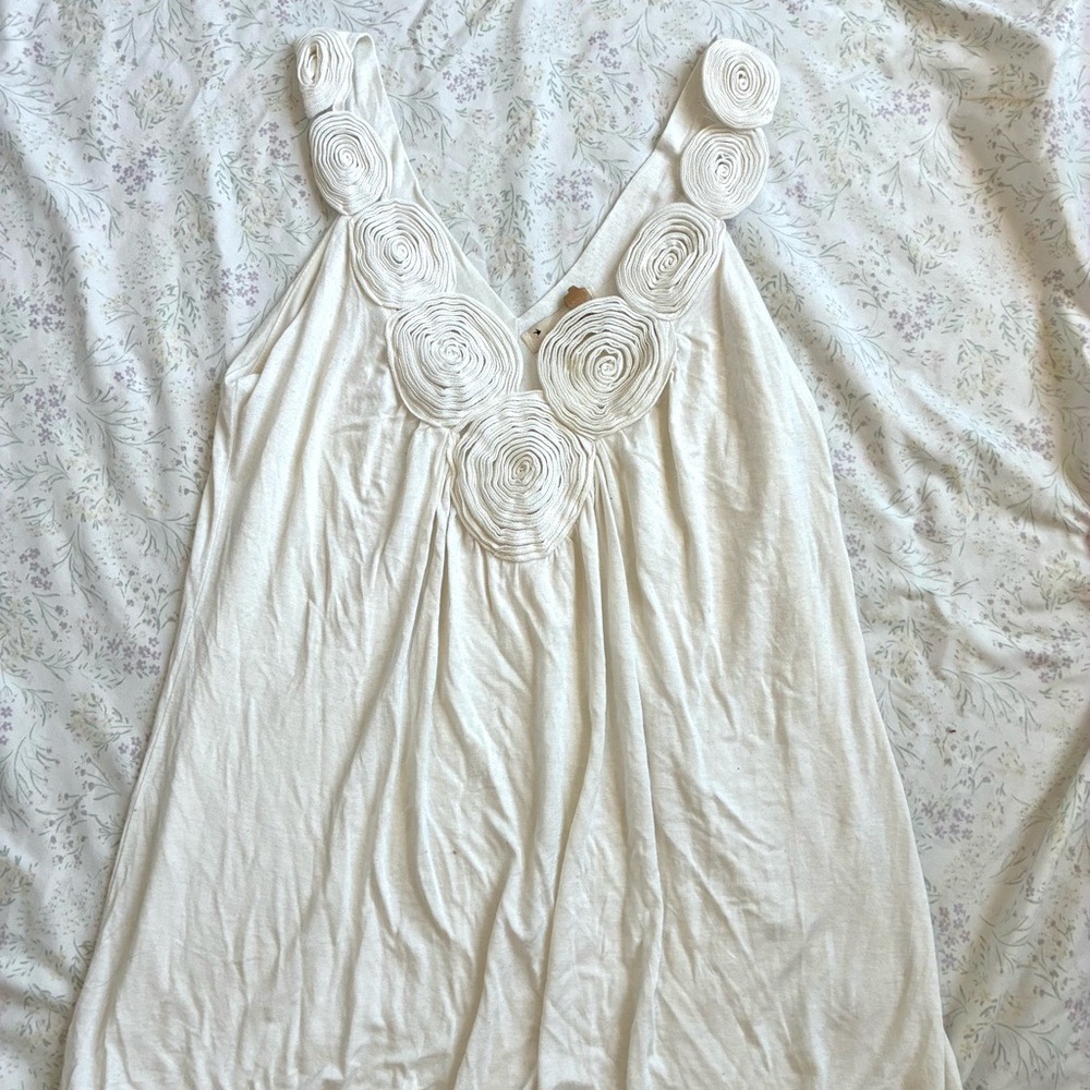 white boho tank top
